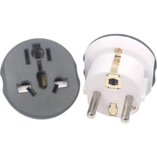 EU Plug Adapter Universal 16A EU Converter 2 Round Pin Socket AU UK CN US To EU Wall Socket AC 250V Travel Adapter High Quality
