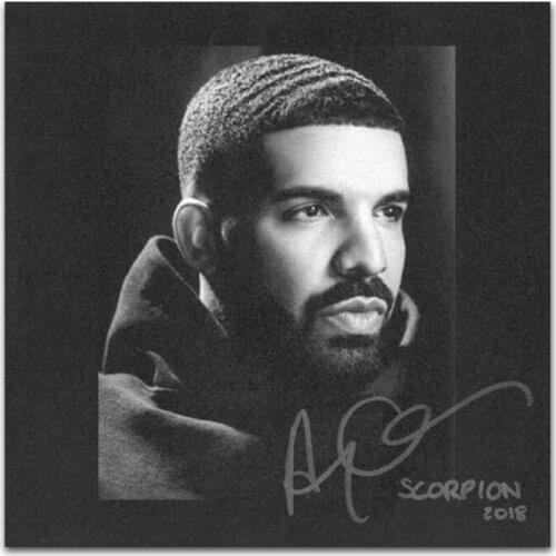 Drake Scorpion 2018 Hip Hop Rap Music Album Cover Art Poster Canvas Painting Posters and Prints Home Decor frame