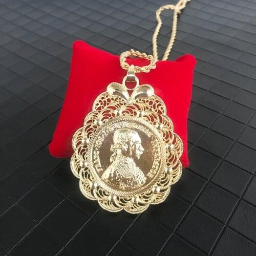 Algeria head cion goth vintage Women jewelry Couple Pendants necklaces Mens chain Ethnic Hip Hop Rock Necklace Jewelry مجوهرات