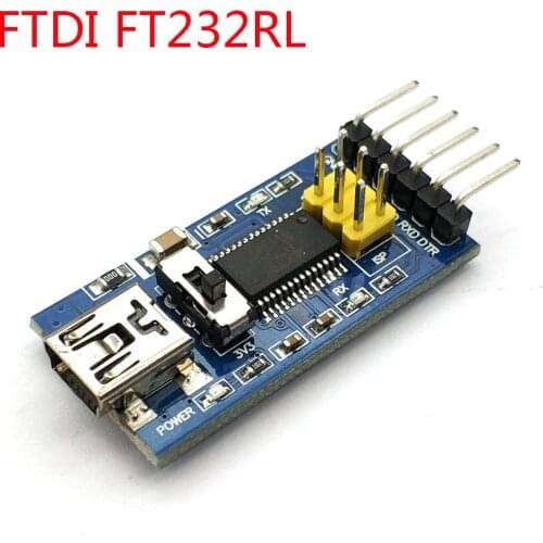 Basic Breakout Board For FTDI FT232RL USB To TTL Serial IC Adapter Converter Module For Uno 3.3V 5V FT232 Switch
