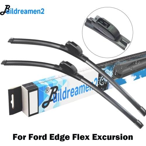 Buildreamen2 For Ford Edge Flex Excursion Car Styling Frameless Wiper Blade Auto Rubber Windshield Wiper