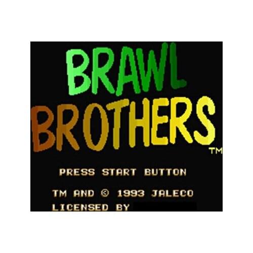 Brawl Brothers NTSC Version 16 Bit 46 Pin Big Gray Game Card For USA Game Players