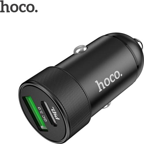 Hoco Quick Charger 3.0 USB Car Charger For Samsung S10 Huawei P30 Supercharge FCP AFC QC 3.0 Fast PD 20W USB C Car phone Charger