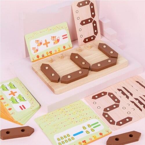 Wooden Blocks Puzzle Board Set Learning & Educational Toys for Number Counting Suitable for Children over 3 Years Old