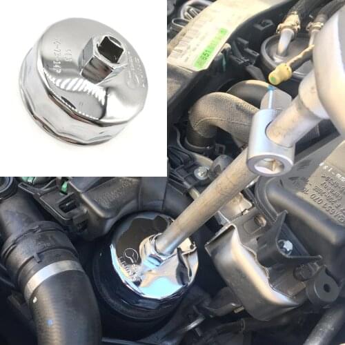Alloy Oil Filter Wrench 903 Auto Tool 74mm End Cap 1/2 Square Drive Car Hand Remover Tool For Toyota BMW AUDI Golf