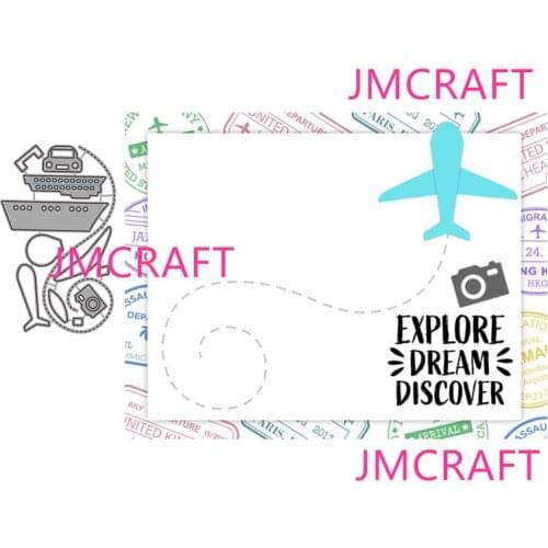 JMCRAFT Envelope Airplane English Decoration Metal Cutting Dies DIY Scrapbook Handmade Paper Craft Metal Steel Template Dies