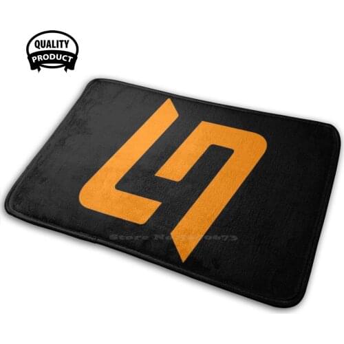 Team L4Ndo Logo - Lando Norris - Orange On Black Comfortable Door Mat Rug Carpet Cushion Mclaren Mclaren Mclaren Grand Prix
