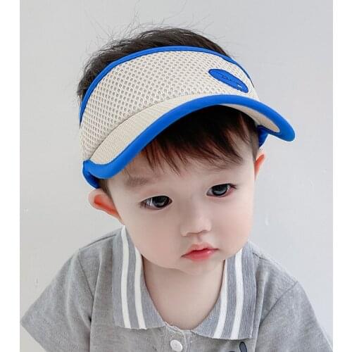 Summer Trendy Kids Sunshade Hat Kindergarten Baby Outdoor Sports Mesh Breathable Sun Hat Boys And Girls Leisure Letter Cap