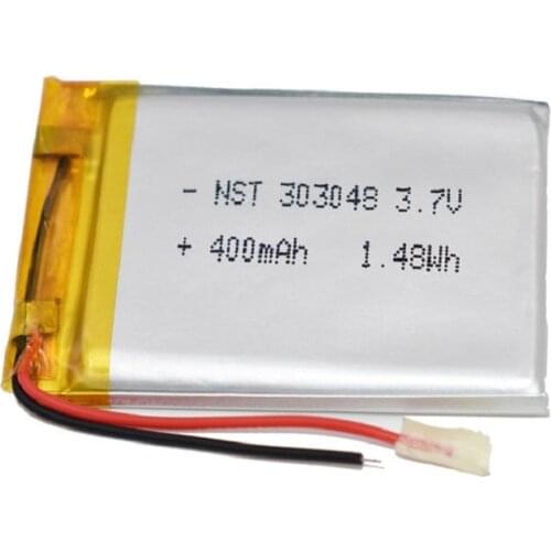 303048 3.7V 400mAH 303050 PLIB polymer lithium ion / Li-ion Rechargeable battery for GPS mp3 mp4 mp5 dvd Remote Control E-book