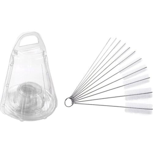 11 Pcs Nylon Tube Brushes Set Kettle Spout Brush & 1x 4 Tiers Round Macaron Tower Stand Macaroons Display Rack