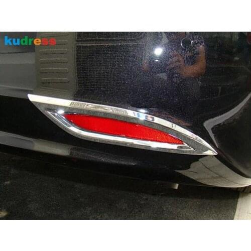 Rear Fog Light Cover Trim For Hyundai Sonata i45 2011 2012 2013 6th Ge Chrome Tail Fog Lamp Frame Trims Car Styling Accessories