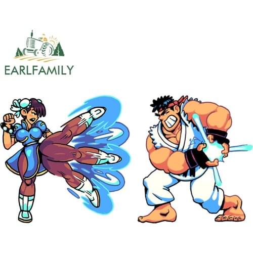EARLFAMILY 13cm x 6.6cm for Ryu Arcade Fighter Windows Car Stickers Occlusion Scratch Decal Waterproof Graphics Decoration