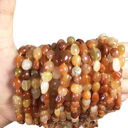 Natural Stones Golden Silky Jade Irregular Shaped Loose Beads Bracelets Pearl Earrings Necklaces DIY Jewelry Accessories