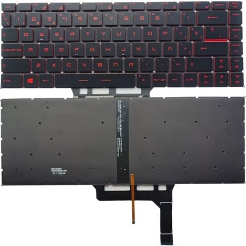 New Laptop Spanish/SP Keyboard For MSI GF63 8RC 8RD MS-16R1 MS-16R4 GF65 Thin 9SD 9SE 10SD 10SE MS-16W1 With Backlit