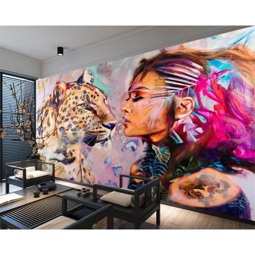 Beibehang Custom Wallpaper Modern Handmade Brush Flower Beauty Wall Background Wall Paintings Living room bedroom wall wallpaper