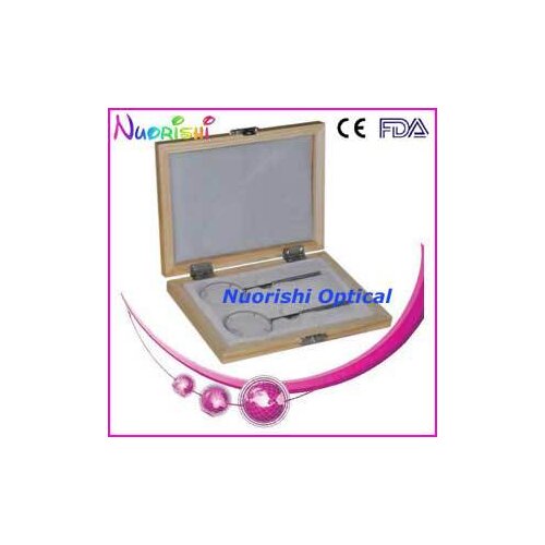 Ophthalmic Optical Cross Cylinder Lens Set Kit 2 pcs in A Black Plastic Hard Case E09-5501 Free Shipping