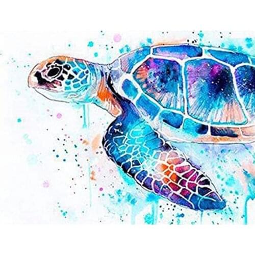 PDMDOG Diamond Painting Kit Tortoise Color Home Decor Diamond Mosaic Embroidery Sea Turtle Animal Wall Stickers