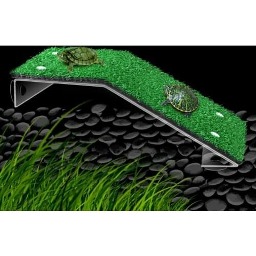 Turtle Basking Platform Fish Tank Aquarium Ramp Tortoise Resting Terrace with 4 Suction Cups 3 Sizes for Aquatic Pets