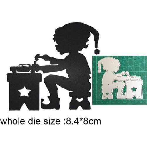 Christmas Elves Gift New 2021 Metal Cutting Dies For DIY Scrapbooking Paper And Card Making Decorative Embossing Dies Craft Dies