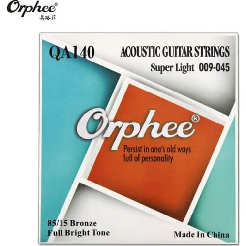 Orphee QA140 009-045 Acoustic Guitar Strings 80/15 Bronze Hexagonal alloy Vacuum Packaging guitar parts accessories