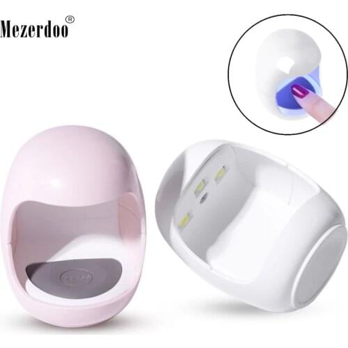 Nail Dryer MINI 3W USB UV LED Lamp Nail Art Manicure Tools Pink Egg Shape Design 30S Fast Drying Curing Light for Gel Polish