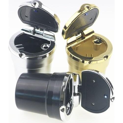 LEDTENGJIE Car Accessories Portable LED Light Car Ashtray Universal Cigarette Cylinder Holder Car Styling Car Interior Supplies