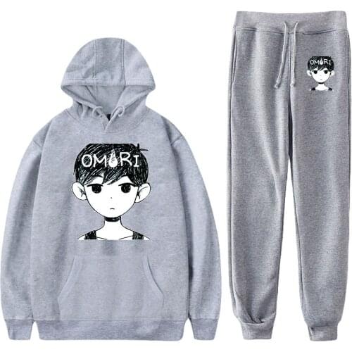 WAWNI Omori Hoodies Game Sweatshirts Two Piece Suit Cotton Popular Harajuku Pullover Pants Harajuku Wtreetwear Suit Cosplay Sets