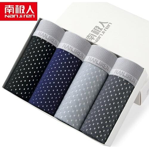 NANJIREN men boxer 1/pcs Ventilate Ice Mesh Underwear Panties For Men Summer Cool underpants Boxer Shorts male Plus Size Boxer