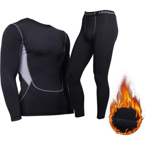 TWTOPSE Men Cycling Base Layers Fleece Warm Sports Compression Tracksuit Quick Dry Anti-sweat Snowboarding Skiing Underwear 2019