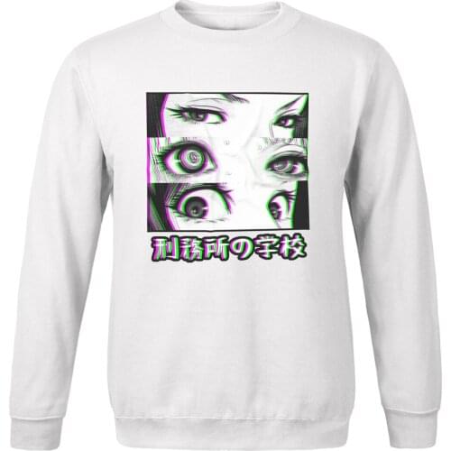 Man Fashion Cartoon Clothing hip hop hoodies New Prison School Eyes Sad Japanese Anime tracksuits spring autumn 2020 Sweatshirts