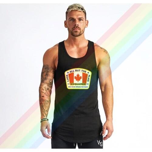One Voice Speaks For Many DSQ2 Comfortable Bodybuilding Tank Tops For Men Summer Gym Clothing Customized Vest Shirts