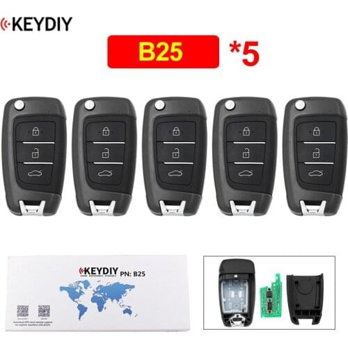 5Pcs/Lot B25 3 Button Universal Remote Control Car Key B-Series KD Remote Key for KD900 KD900+ URG200 KD200 KD-X2 Mini KD