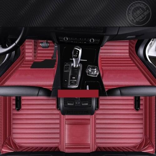 High quality leather car floor mats For hyundai tucson 2019 2020 solaris kona i40 i30 i10 ioniq accent rugs carpet accessories