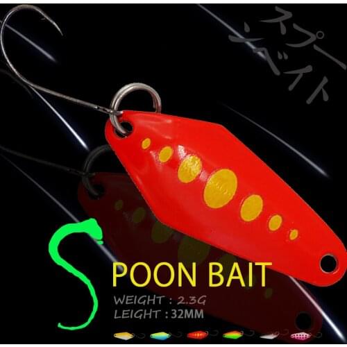 WALK FISH 32MM 2.3G Spoon Sequins Fishing Lure Hard Artificial Bait Metal Spinner Single Hook Bait Trout Bass Fishing Tackle