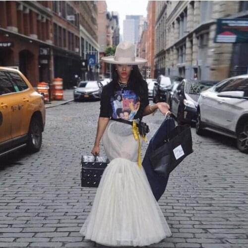 New Arrival Mermaid Skirts High Waist Sexy Trumpet Long Tulle Skirt Zipper Style Bridal Skirt Customize Free Shipping