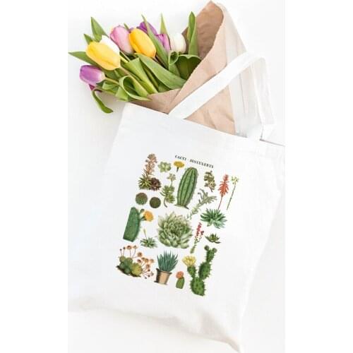 Harajuku Bloom Where You Are Planted Summer Women Casual Shoulder Bag Large Capacity Flower Print Canvas Grocery Shopper Bags