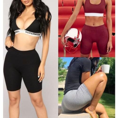 Womens Fitness Half Tights High Waist Quick Dry Skinny Yoga Bike Shorts Leggings H4GF