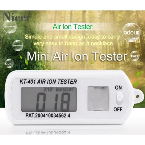 1PCS Mini Car Air Ion Tester Meter Counter Positive And Negative Ion Concentrations LCD Display Portable Measurement Tools