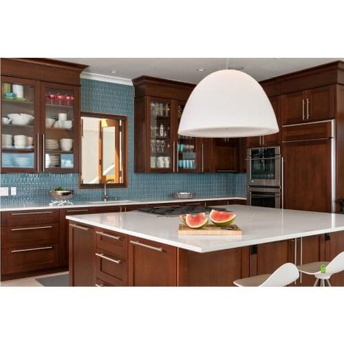 2017 customized made retail wholesales solid wood kitchen cabinets discount traditional wooden cabinets with island S1606147