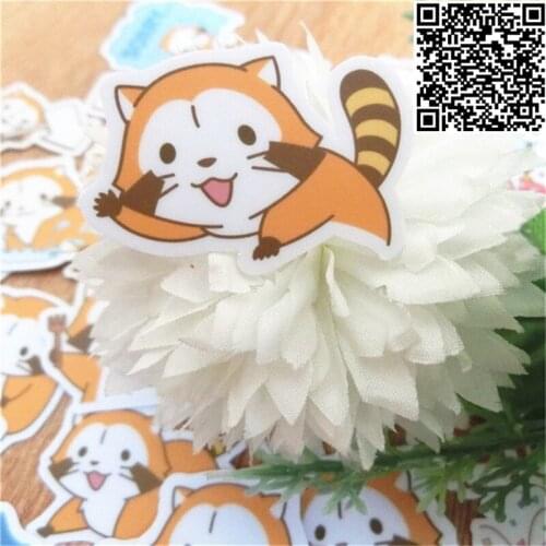 36 PCS/Lot Mini raccoon Cartoon Style Mix Stickers For Kids Skateboard Laptop Luggage Motorcycle Toy JDM Waterproof DIY Sticker