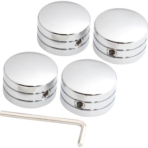 4Pcs Motorcycle Chrome Aluminum Spark Plug Head Bolt Cap Cover For Harley Twin Cam Touring Sportster XL 883 1200 48 Models