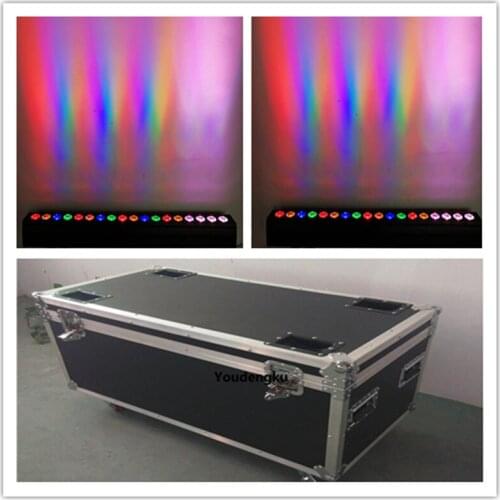 4 pieces + flightcase Indoor 18x10w rgbw led wall washer light 10w 4in1 wall washer led dmx