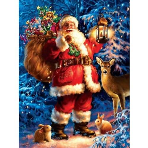 5D diy diamond painting Santa Claus Gifts For Children cross stitch wall sticker full square Christmas diamond embroidery crafts