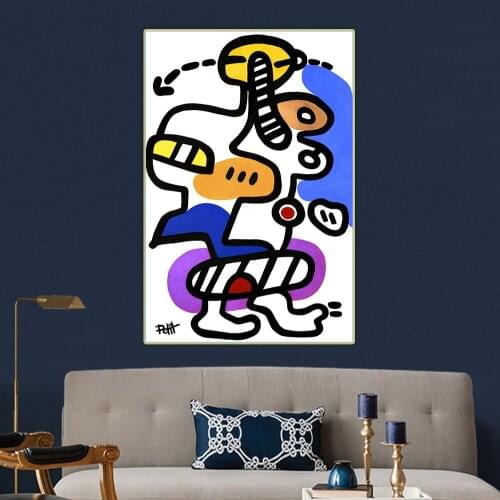 La prisonnière, by Jean Pierre Petit Abstract cartoon Canvas Oil Painting Artwork Aesthetic Picture Wall Decor Home Decoration