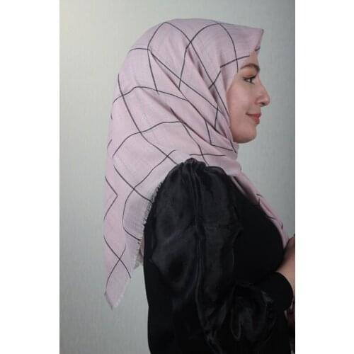 BAYSEM PATTERNED LINEN FLAMLI SCARF-PATTERN-10-RENK-12