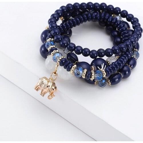 Bohemian Bracelet Female Elephant Ethnic Style Creative Bracelet Individuality Multiple Elastic Set Unisex Bracelet for women