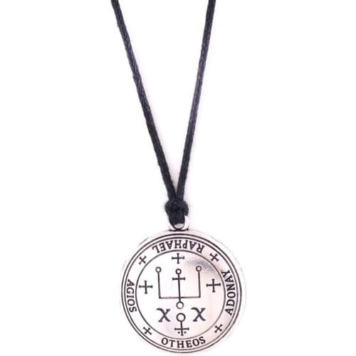 Wax Rope Chain Letter RAPHAEL Archangel Sigils Special Rune And Religions Patterns Zinc Alloy Provide Dropshipping