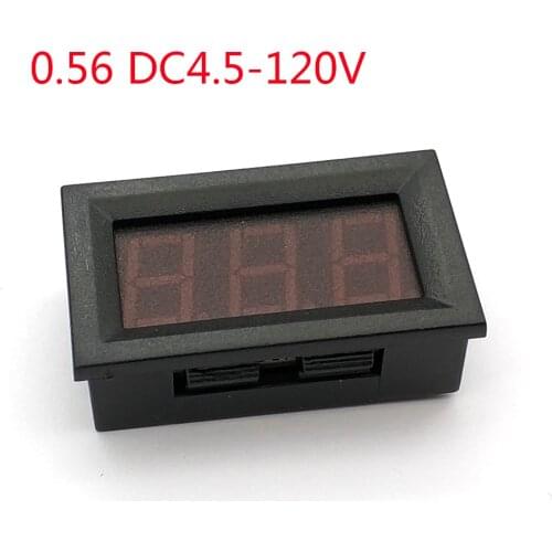 2 wire 0.56" DC 4.5V-120V Red/Green/Blue Digital Voltmeter Volt Panel Meter for 12V 24V 36V 48V 60V 72V 84V Battery