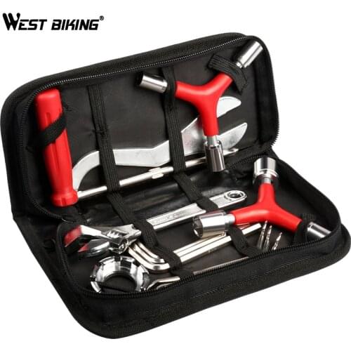 WEST BIKING Multifunctional Bicicleta Tool Kits Cycling Portable Tool Set Bag MTB Road Bike Wrench Kits Tire Bicycle Repair Tool