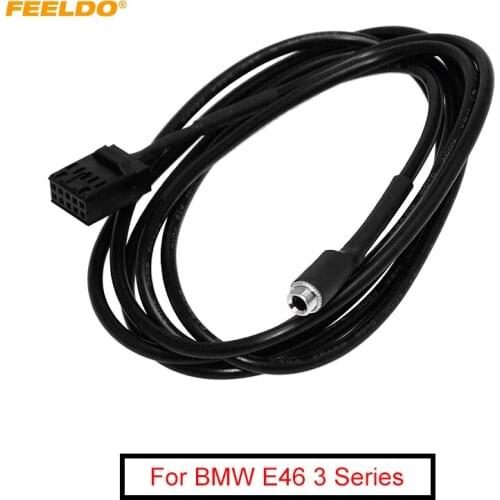 FEELDO 1PC 3.5mm Female AUX Input Cable Adapter Only For BMW E46 With Business CD Radio Headunit #AM6253